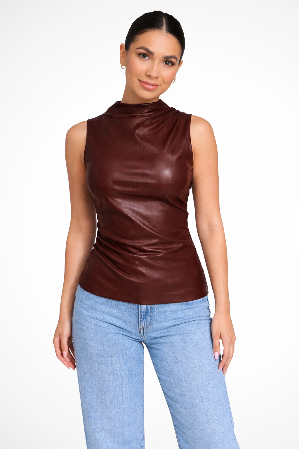 Marlowe | Top Femme Chic Sans Manches à Col Montant