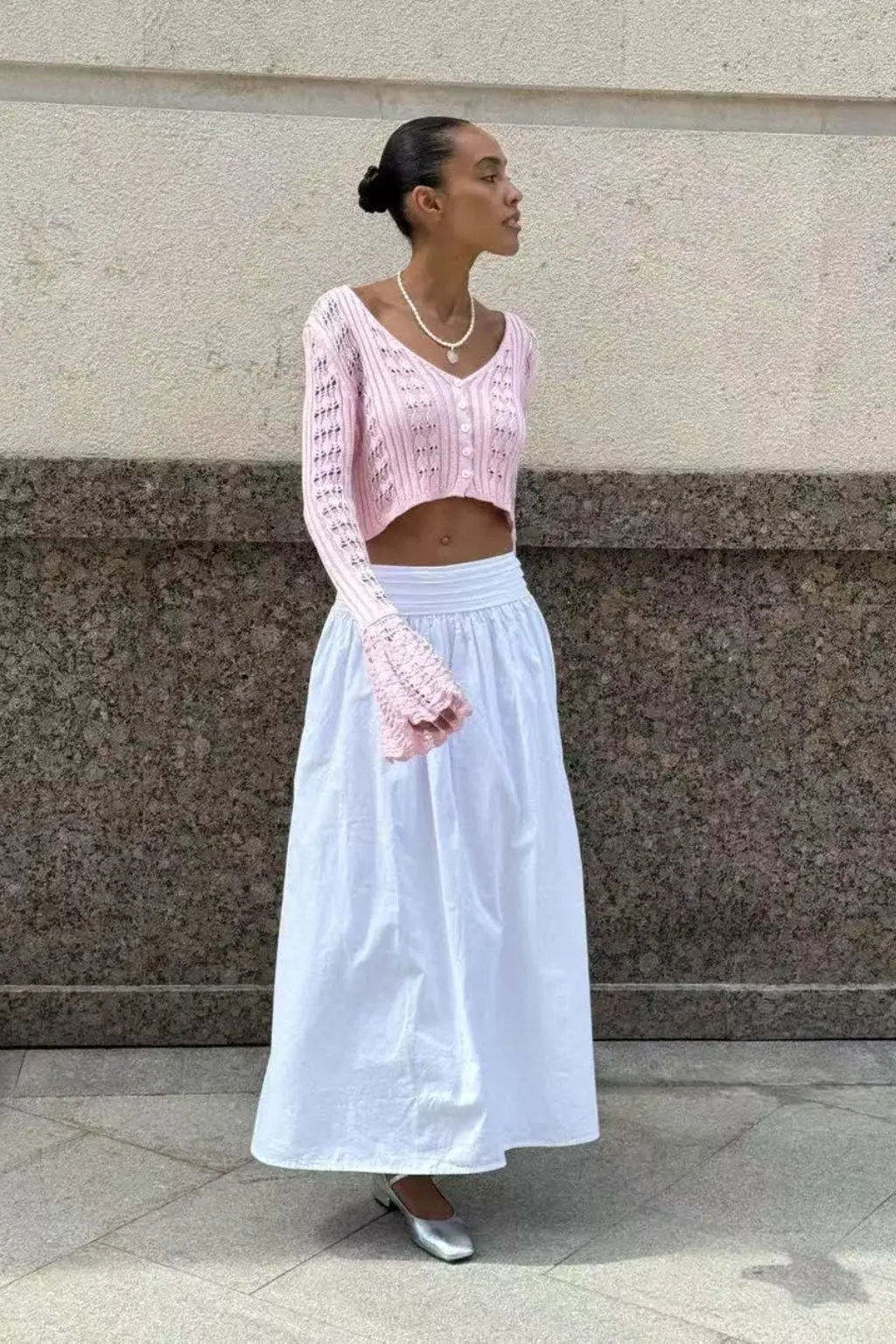 Daphne | Cardigan Femme en Crochet avec Manches Cloche
