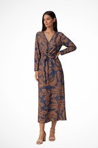 Aria | Robe Longue Ceinturée à Manches Longues