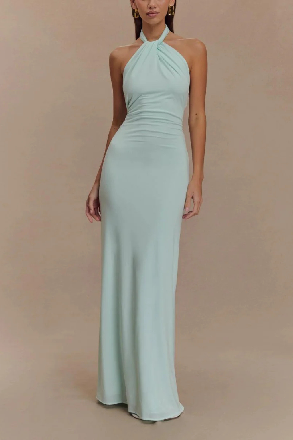 Celeste | Robe Longue Moulante Dos Nu à Nœud Torsadé