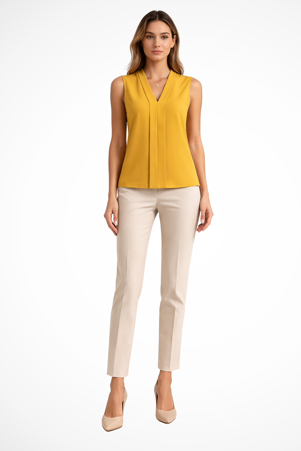 Seravelle | Blouse Élégante Femme Sans Manches à Col V