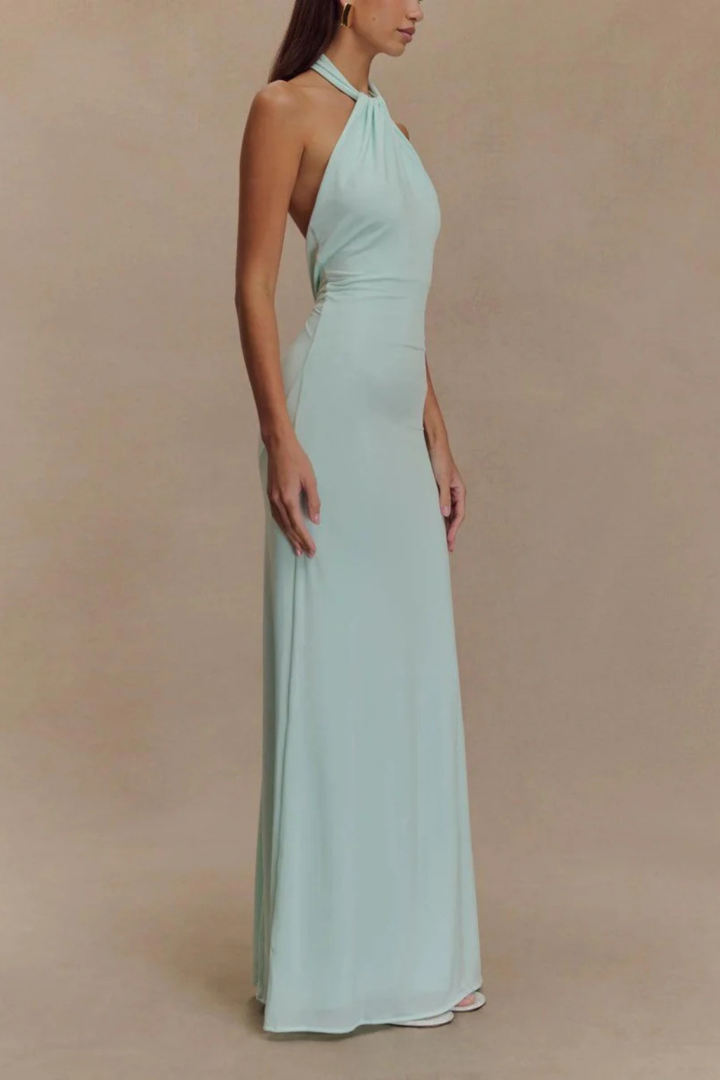 Celeste | Robe Longue Moulante Dos Nu à Nœud Torsadé