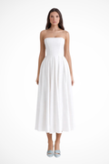 Everly | Robe Mi-Longue Bustier Corset à Jupe Évasée