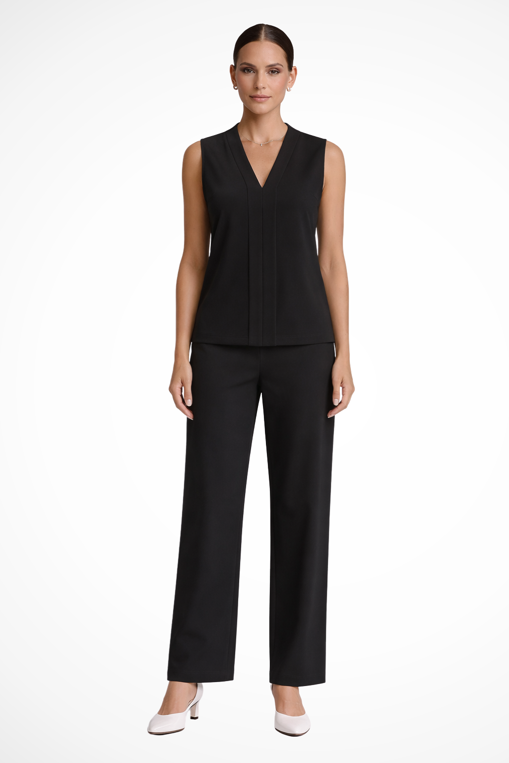 Seravelle | Blouse Élégante Femme Sans Manches à Col V