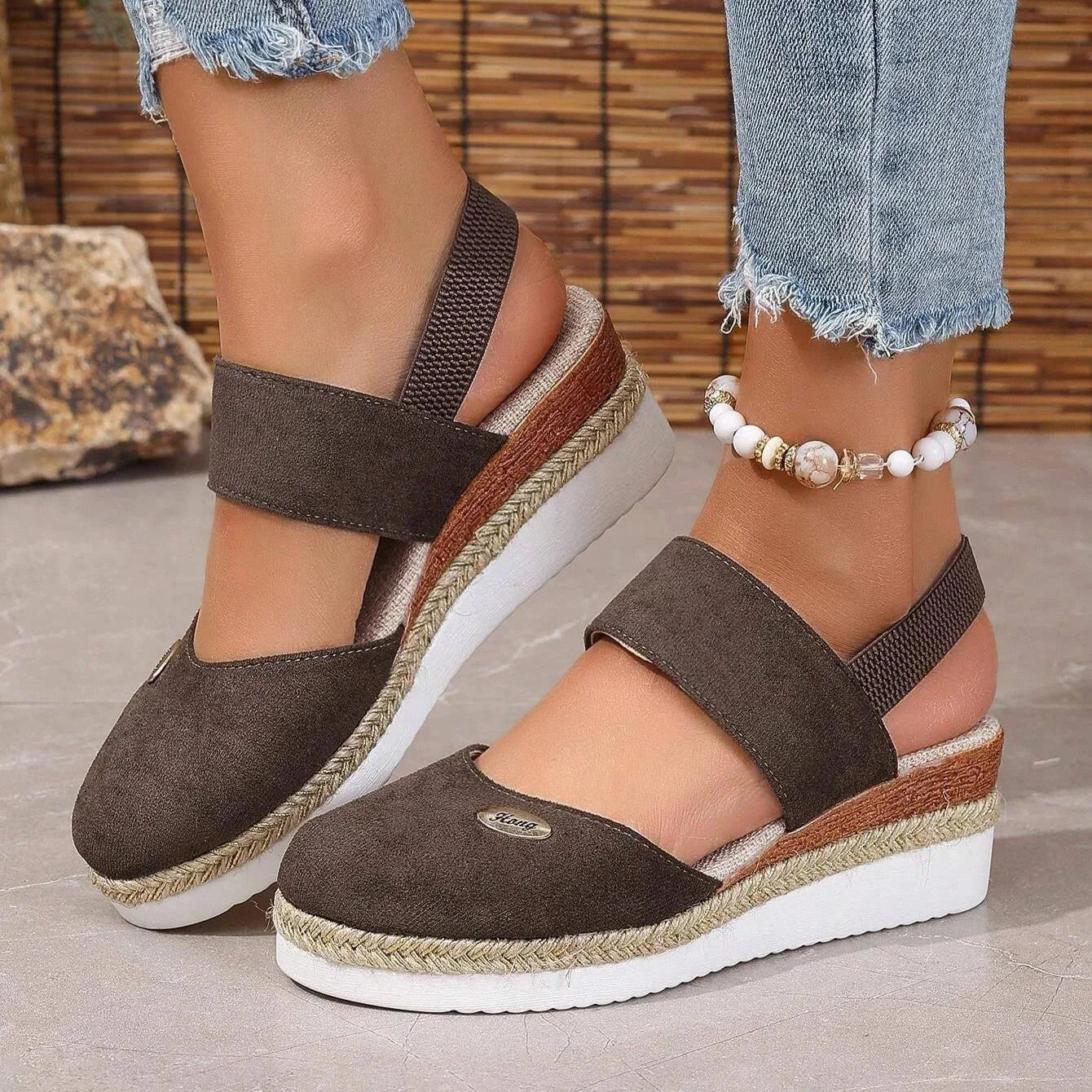 Lioraelle | Sandales Plateforme Femme Aérées Casual