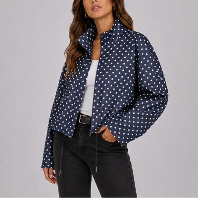 Léonie, Blouson bomber imprimé à pois