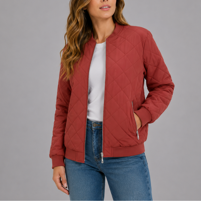 GARANCE - blouson bomber matelassé à poches pour femme