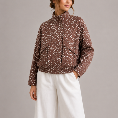 Edwige, Blouson bomber court col monté