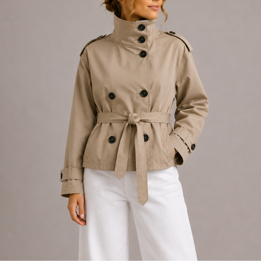 Estelle, trench court ceinturé