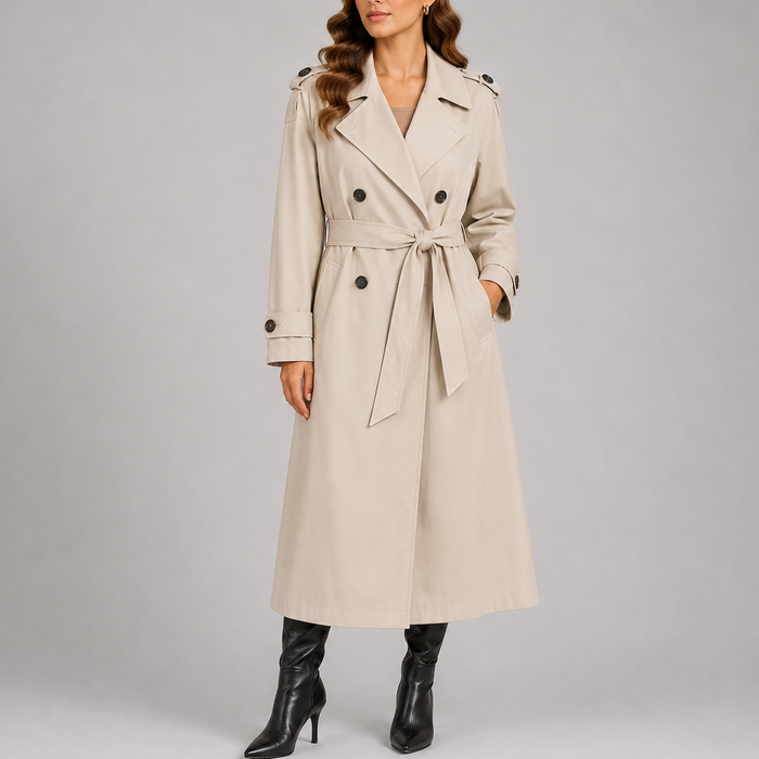 GAËLLE - trench manteau long femme classique