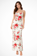 Elara | Robe Longue d'Été à Fleurs et Fines Bretelles