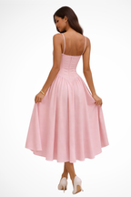 Seren | Robe Mi-Longue Élégante Évasée à Corset