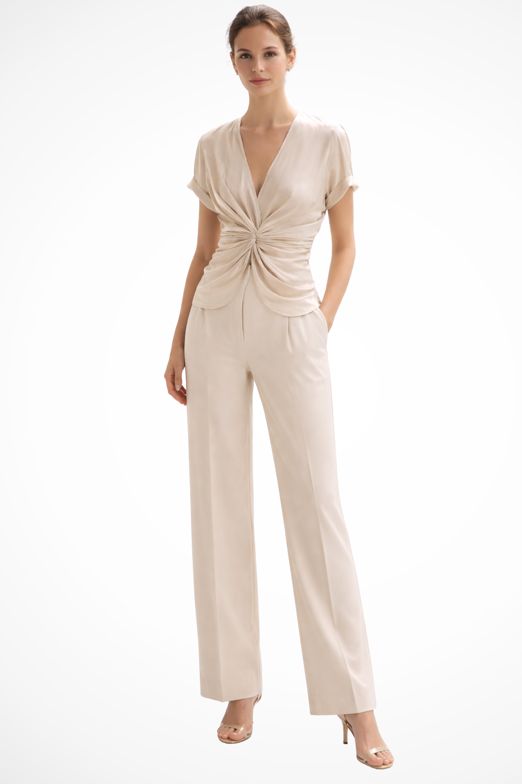 Hartley | Blouse Femme à Col V Torsadé sur le Devant