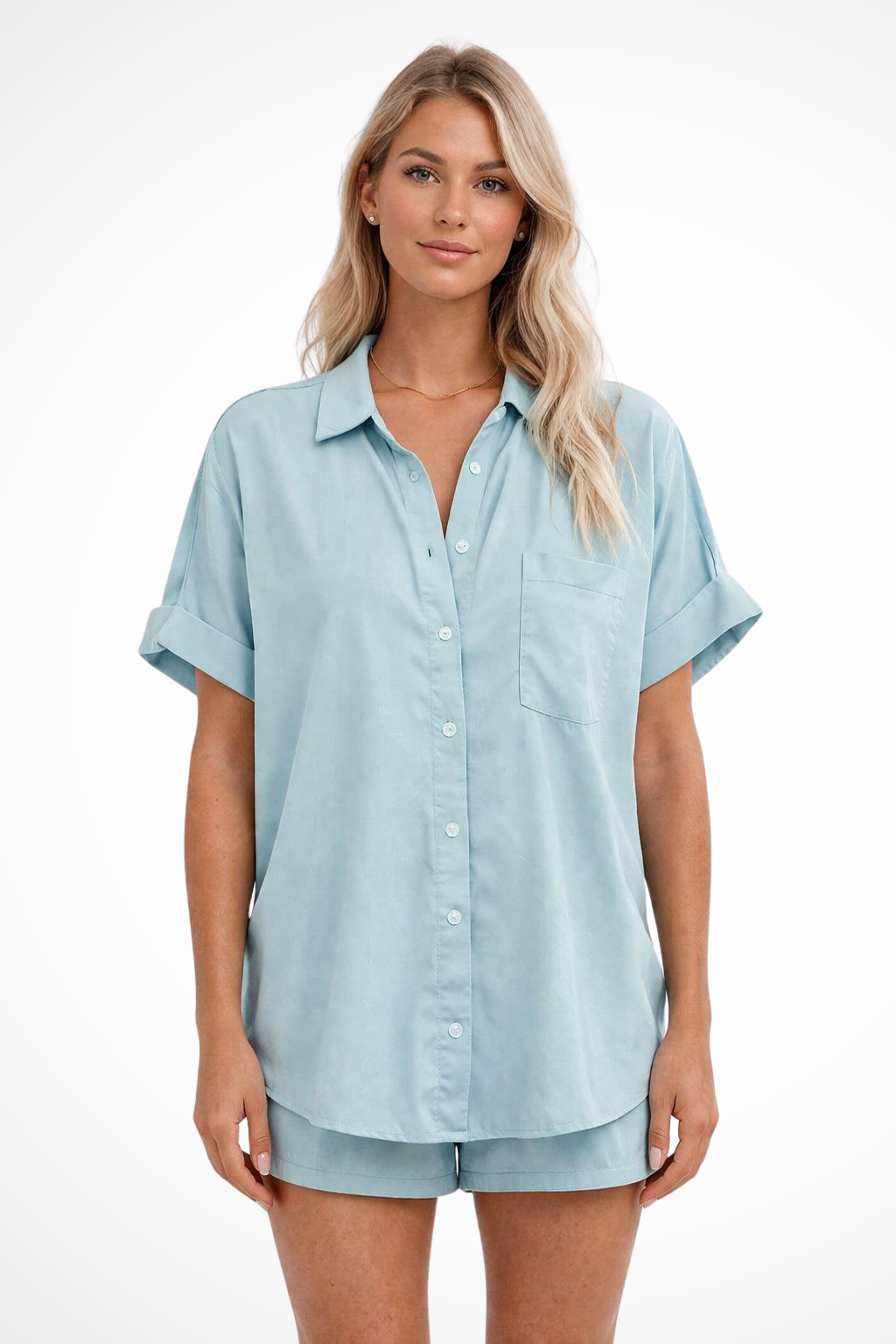 Phoebe | Chemise Femme Oversize à Manches Courtes