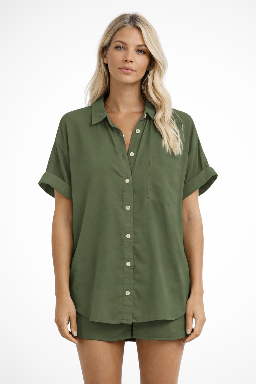Phoebe | Chemise Femme Oversize à Manches Courtes
