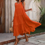 Florence | Robe Longue d'Été à Volants Sans Manches