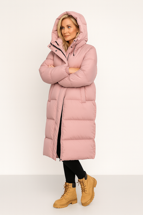 ADRIENNE - doudoune longue matelassée à capuche pour femme