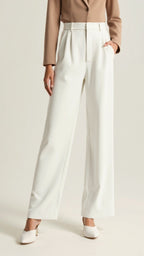 Zanira | Pantalon ample taille haute pour femme - Bleu Clair