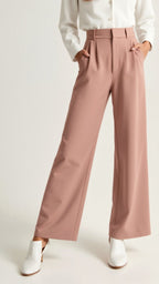 Zanira | Pantalon ample taille haute pour femme - Noir