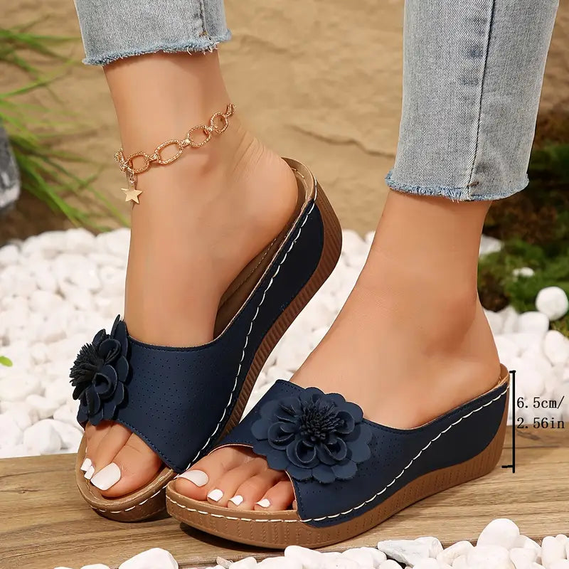 Nirelle | Sandales Femme Motif Floral Confortables
