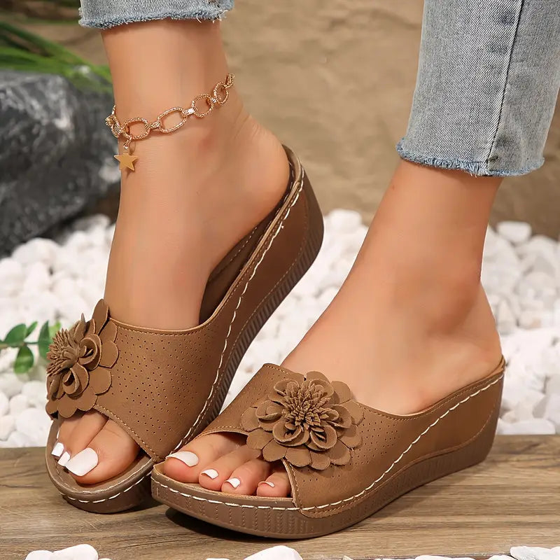 Nirelle | Sandales Femme Motif Floral Confortables