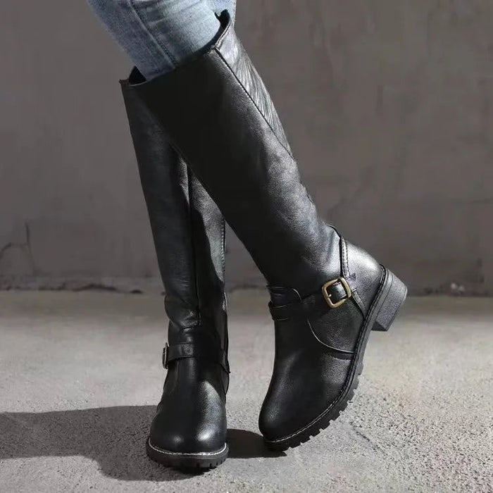 Colombe, Bottes cuir à tige haute