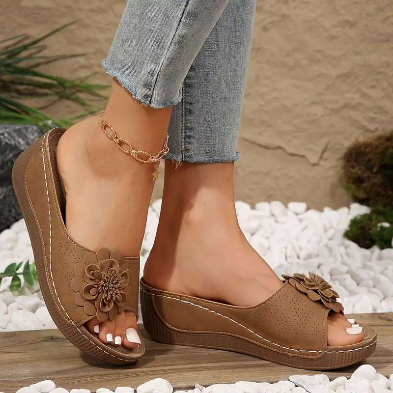 Nirelle | Sandales Femme Motif Floral Confortables