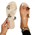 Isaline | Sandales Femme Plates Motif Cœurs