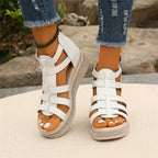 Amira | Sandales Compensées Femme Strass Confort