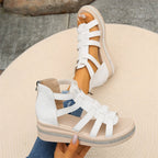 Amira | Sandales Compensées Femme Strass Confort