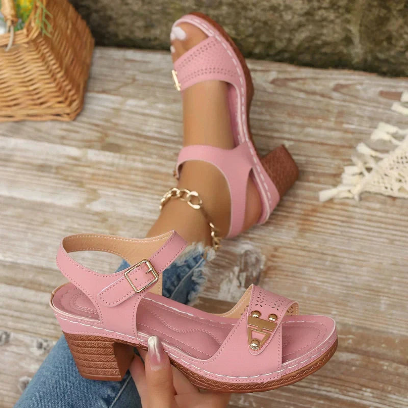Odelia | Sandales Femme à Talon Confortables