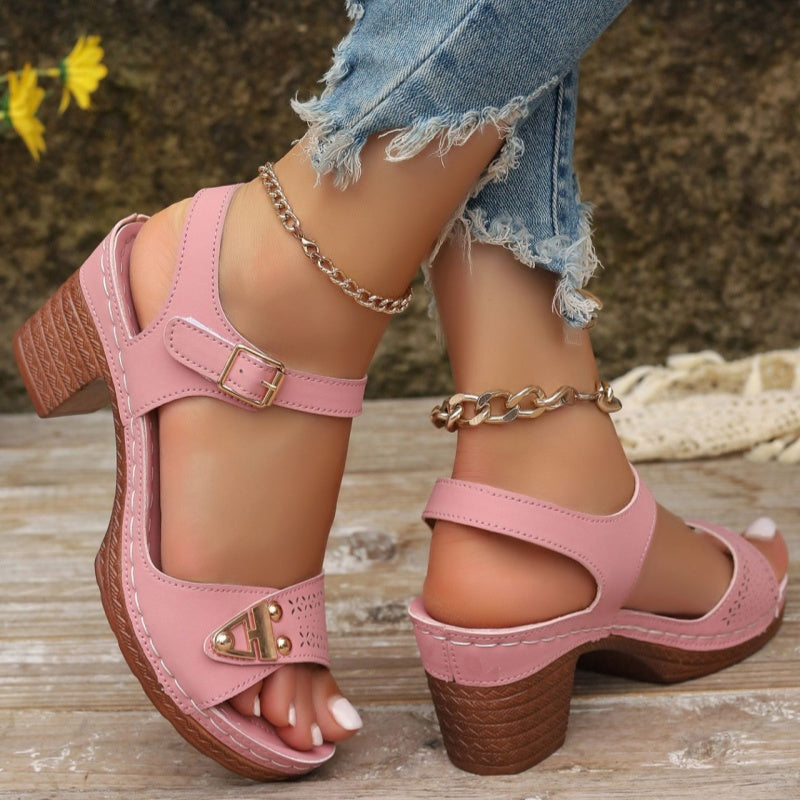 Odelia | Sandales Femme à Talon Confortables