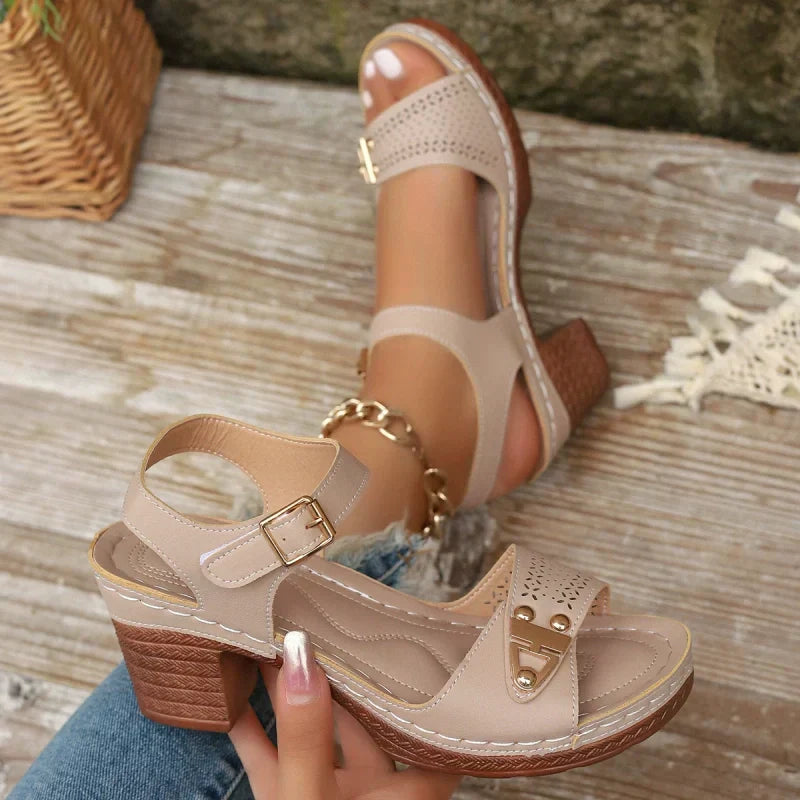 Odelia | Sandales Femme à Talon Confortables